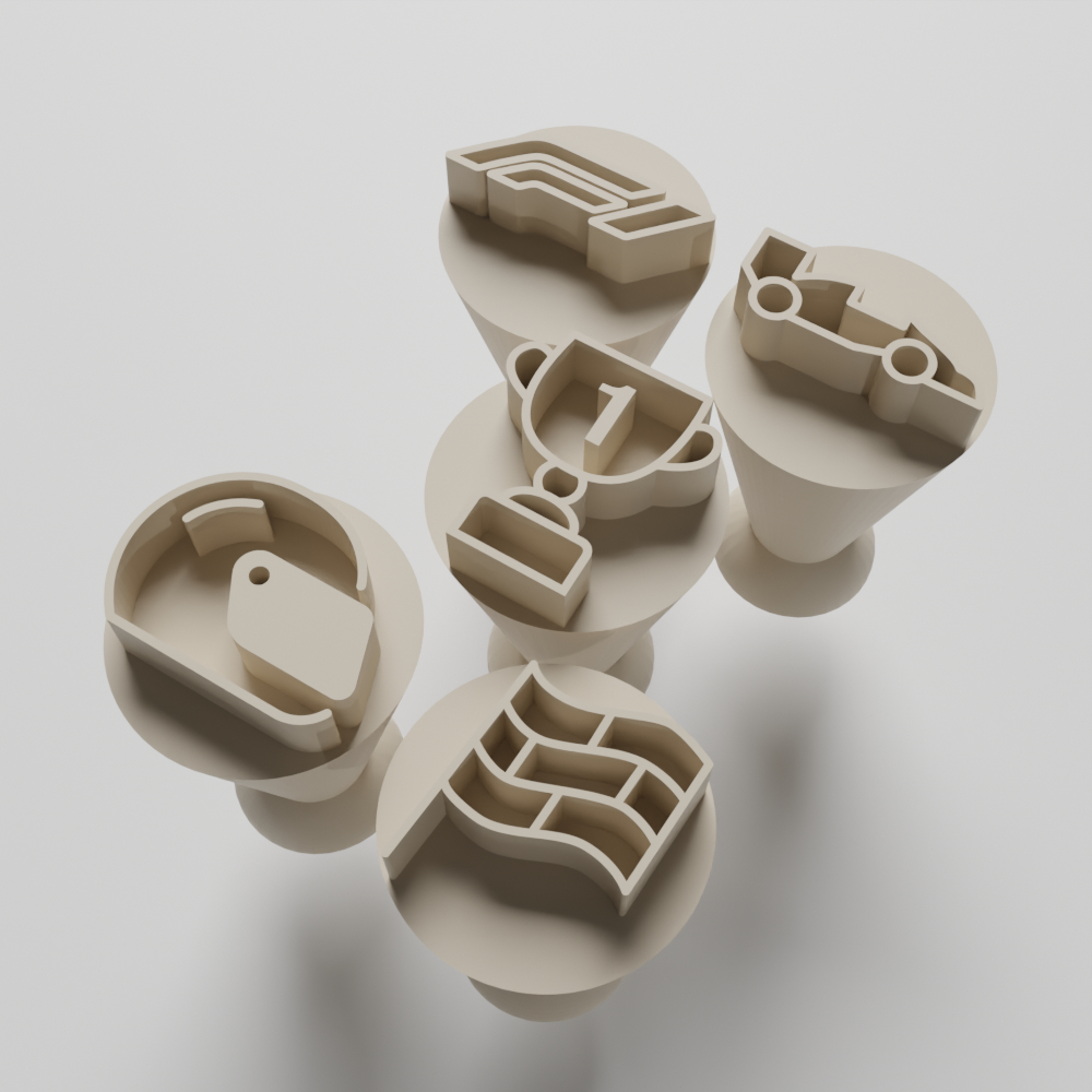 Kit com 05 Carimbos para docinhos/brigadeiro - Formula 1 em Oferta na Shopee