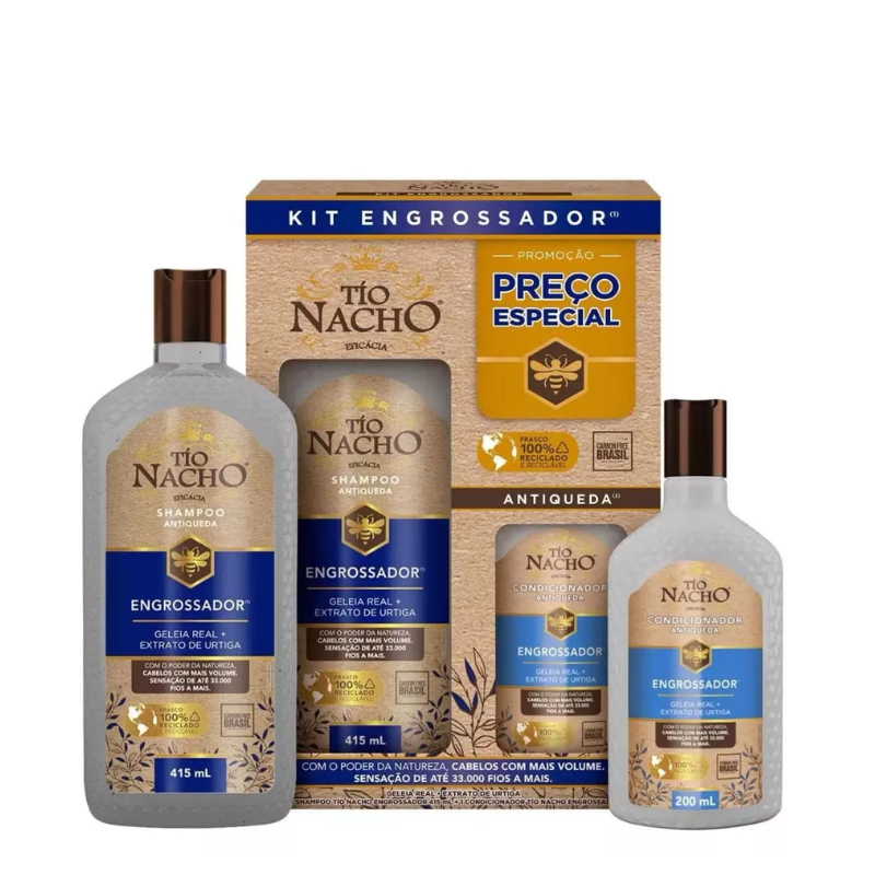 Kit Promoção Tio Nacho Engrossador Shampoo 415ml+ Condicionador 200ml em Oferta na Shopee