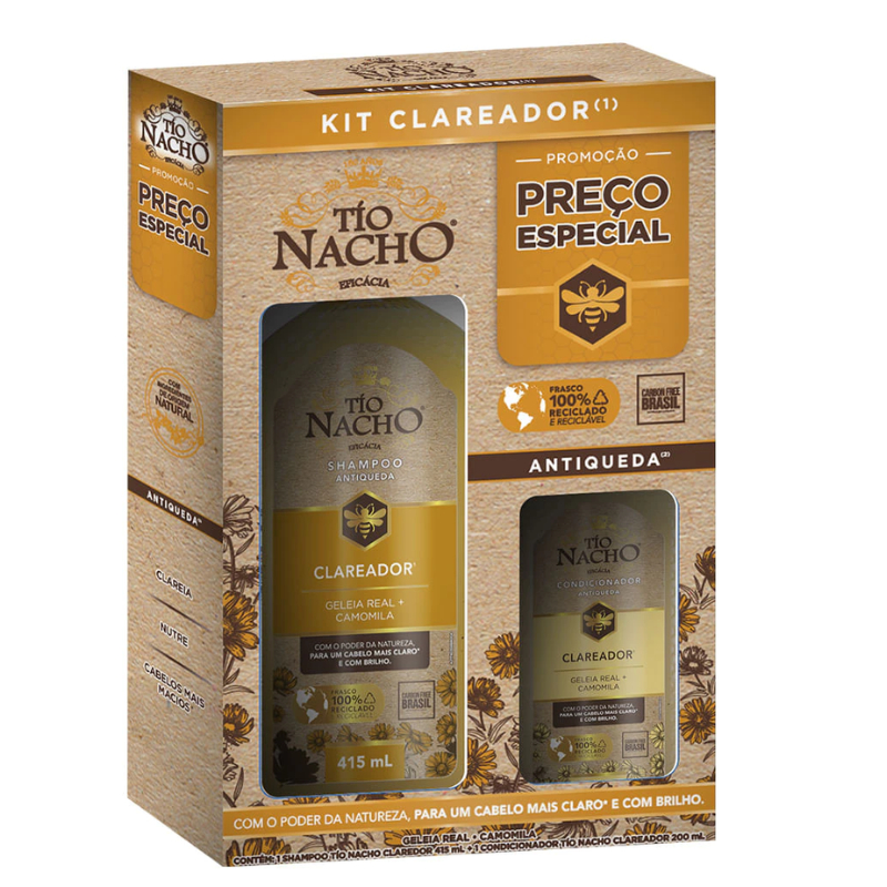 Kit Promoção Tio Nacho Clareador Shampoo 415ml + Condicionador 200ml