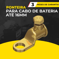 Ponteira Pequena para Cabo de Bateria até 16mm