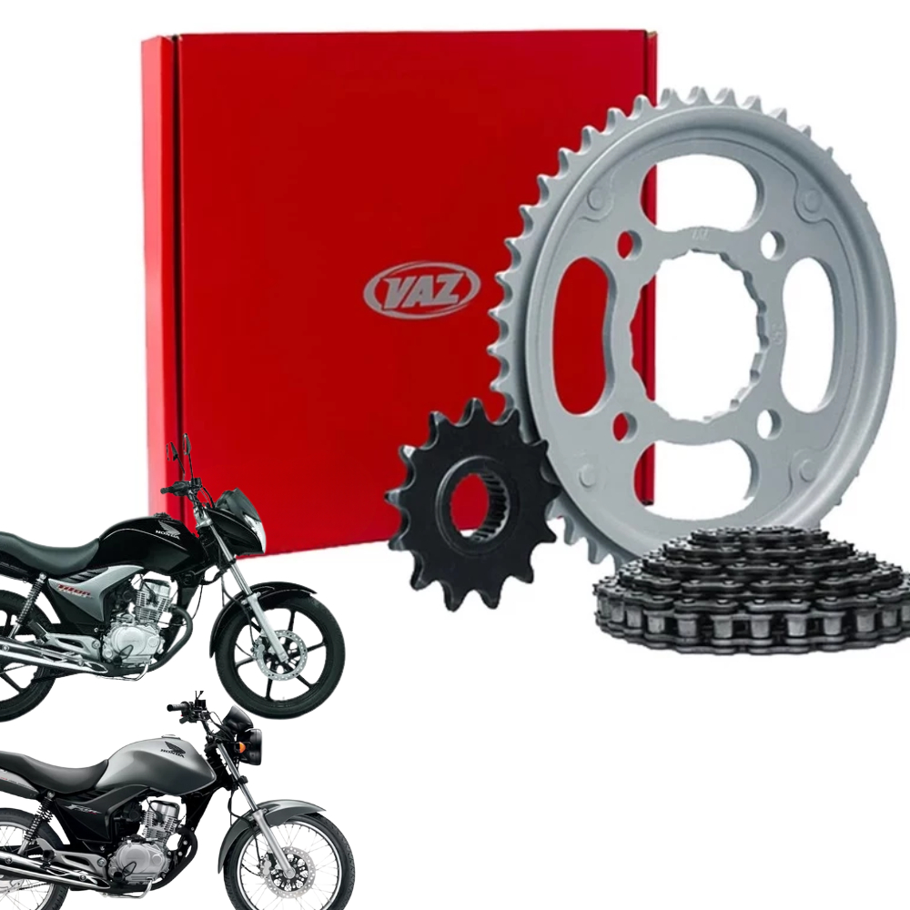 Kit Transmissão Relação VAZ Titan 150 / FAN 150 S/ Retentor em Oferta na Shopee