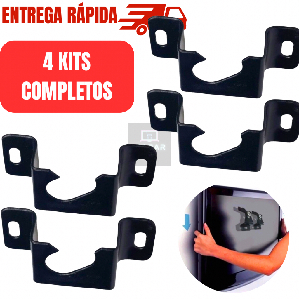 Kit 4 Suportes Fixo Universal Compacto Pequena TV Televisão Led Smart Lcd Plasma 4k  14” à 85”- 80kg