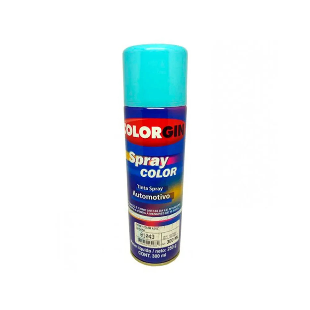 Tinta Spray Azul Caiçara Colorgin Automotivo 300ml