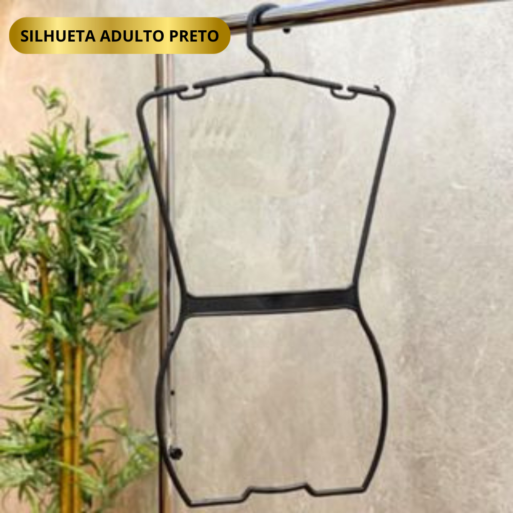 20 Cabide Collant Silhueta Adulto Preto em Oferta na Shopee