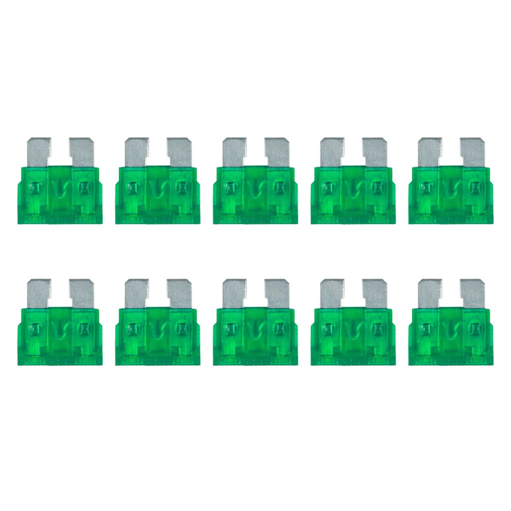 Fusivel Lamina Engate Medio 30A Verde 30Amperes Automotivo Kit com 10 Unidades em Oferta na Shopee