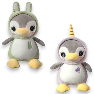 Pinguim c/ Fantasia Unicórnio Coelho Pelúcia Macio Antialérgico Gruas Presentes Brinquedo Infantil em Oferta na Shopee