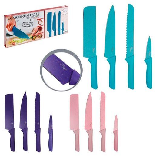 Conjunto de facas Lumi Arthouse com 4 peças Utilidades da Cozinha