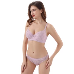 Z&D Lingerie Conjunto Plus Size Com Aro Renda e Bojo Calcinha Fio Dental 6917D