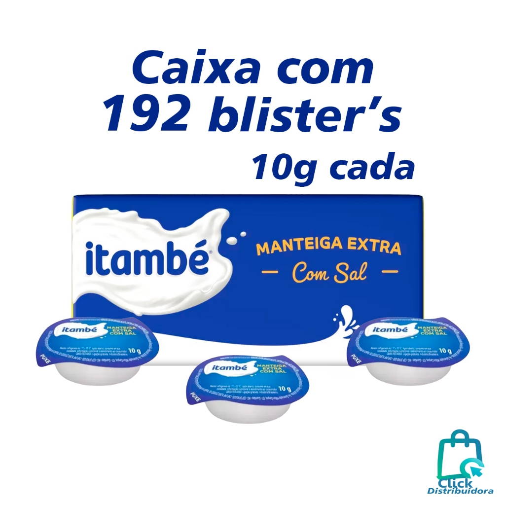 Manteiga Itambé com sal Blister sache 10gr 192 unidades