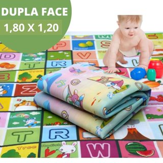 Tapete de Atividade Dupla Face 120x180 e Tapete G 2,00 X 1,80M X 0,5MM Infantil Emborrachado Educativo Bebê Crianças em Oferta na Shopee