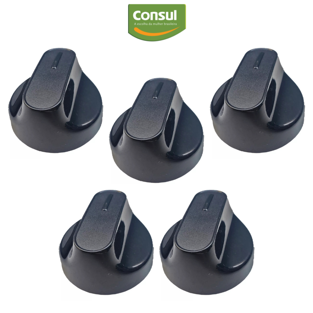 KIT 5 BOTÕES BOCAS FOGÃO CONSUL FACILITE 4 E 5 BOCAS ENVIO IMEDIATO PRONTA ENTREGA!