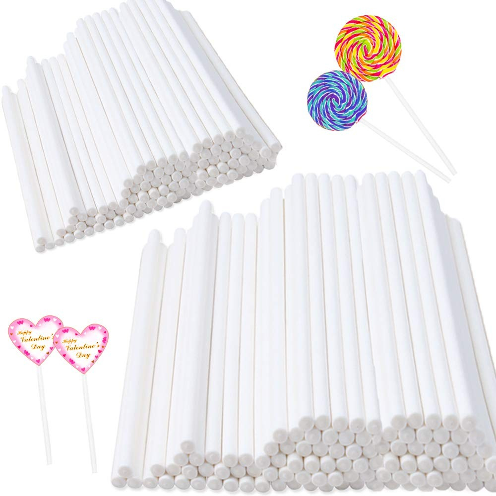 Palito Pirulito Plástico 9cm 14cm 28cm Cake Pop Confeitaria Branco ou Transparente Kit 100 200 em Oferta na Shopee