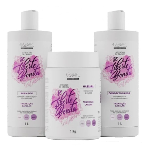 Kit Ativador de Cachos Se liberte Bonita 1L Belkit 3 Itens