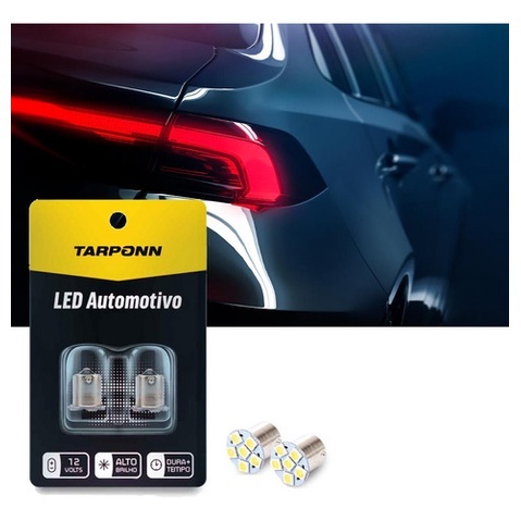 Par Lâmpada Led Lanterna Ré Traseira Freio Ba15s 6 Leds 5050 em Oferta na Shopee