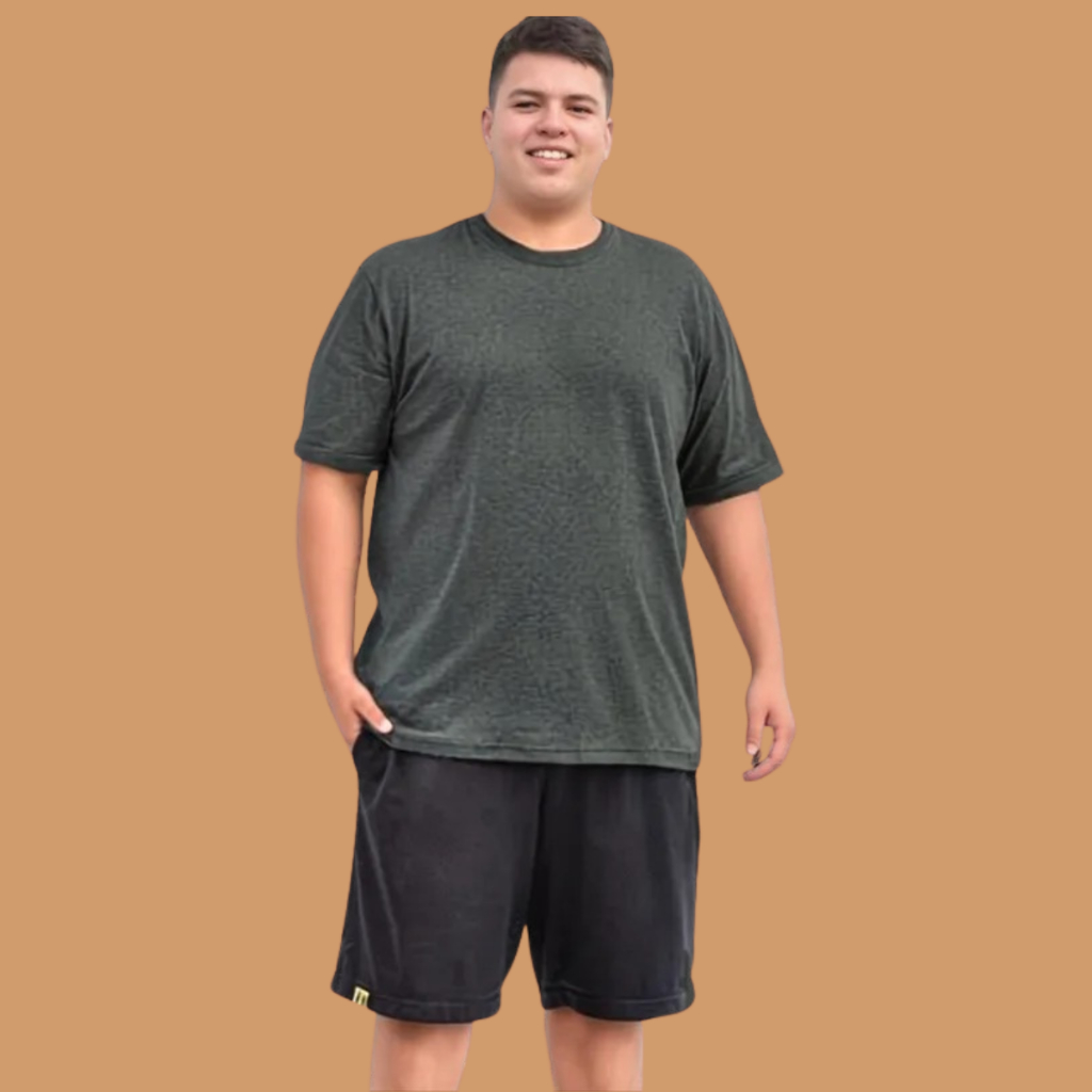 Detalhes do kit 10 camisetas Plus Size Básica Lisa Revenda Personalização tamanhos grandes 100% algodão G1 G2 G3 Fio 30.1 Atacado