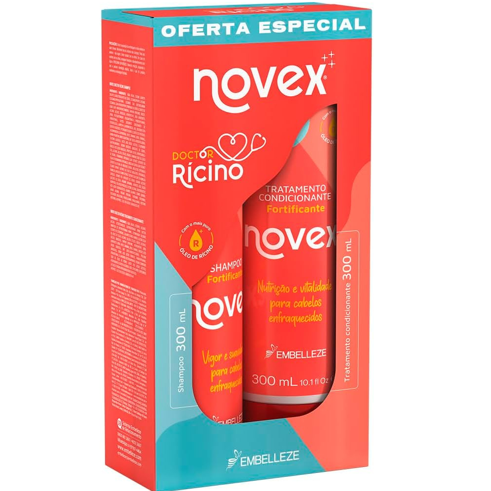Shampoo e Condicionador Novex Doctor Rícino 300ml