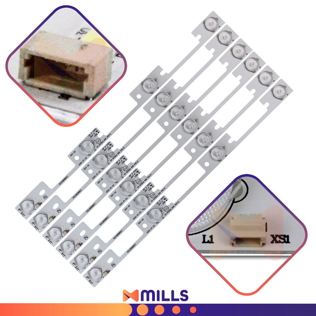 40L2400 40L5400 Dl3944 Dl4045 Kit 6 Barras 4 Leds Mills