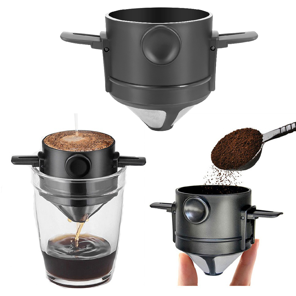 Mini Filtro De Café Chá Coador De Café Reutilizável Portátil Inox em Oferta na Shopee