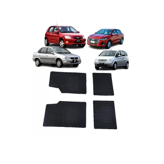 Jogo 4 Tapete Automotivo Boarracha Celta Corsa Onix Meriva Agile