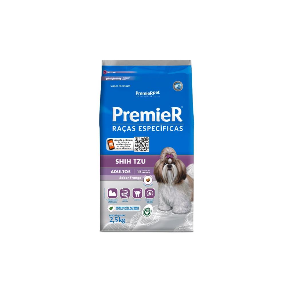 Premier Cães Adultos Raças Especificas Shih Tzu sabor frango 2,5 kg