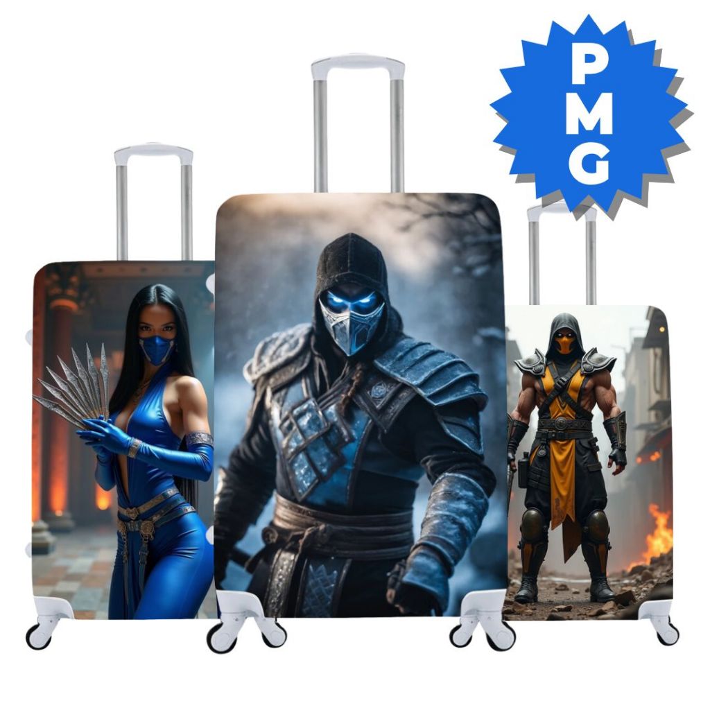 Capa Para Mala De Viagem Estampa Malha Suplex Mortal Kombat (02)