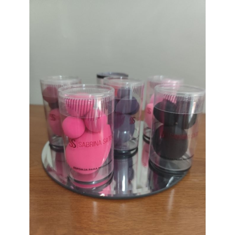 kit esponja para maquiagem com 5 unidades em formato gota uma tam G e 4 Tam  p ideal para base e corretivo
