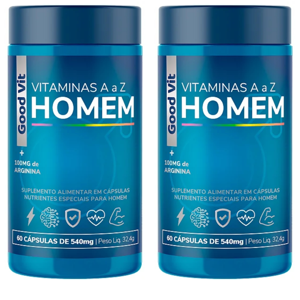 Multivitamínico Vitamina Para Homem De A a Z Com Arginina Completa Premium