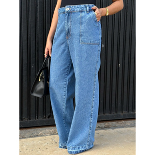 ZOEYA Morden CHIC Calça Jeans Feminina Wide Leg Pantalona Cintura Alta Moda Atual  195 em Oferta na Shopee