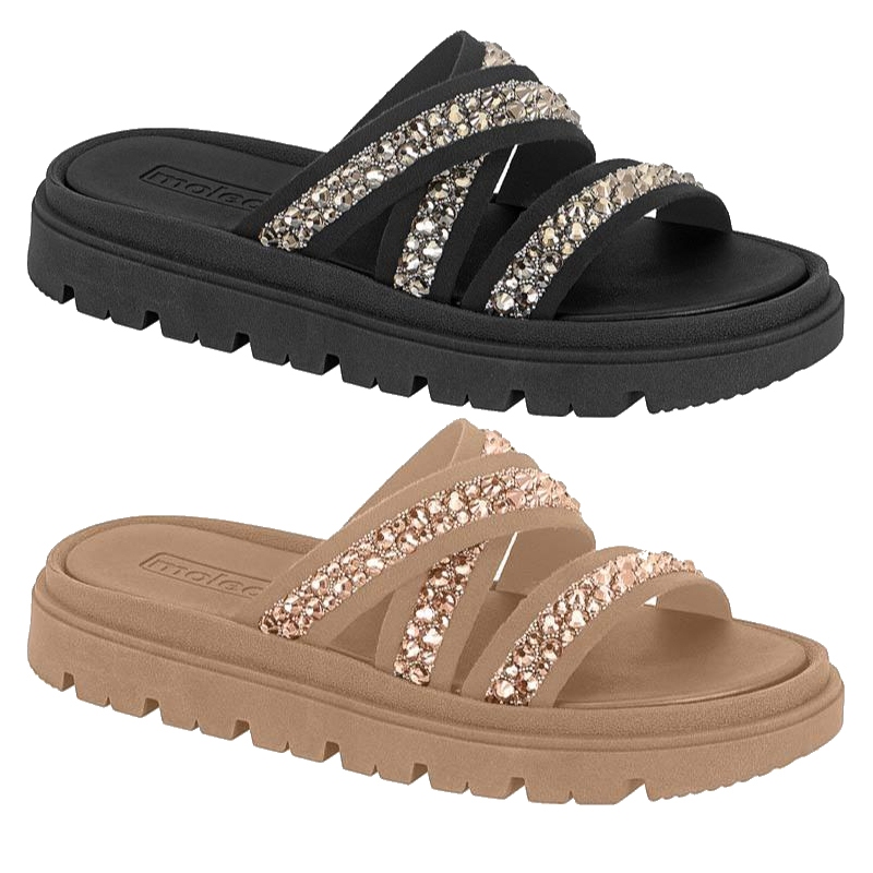 Papete Moleca Original com NF Sandalia Birken Tamanco Tiras Feminina Casual 5504.108 55041...