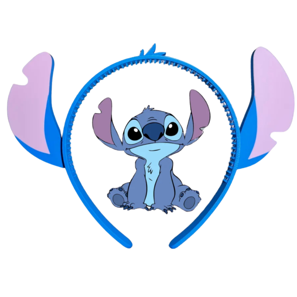 Tiara Stitch Angel com orelhinhas fantasia, cabelo orelha festa criança cosplay