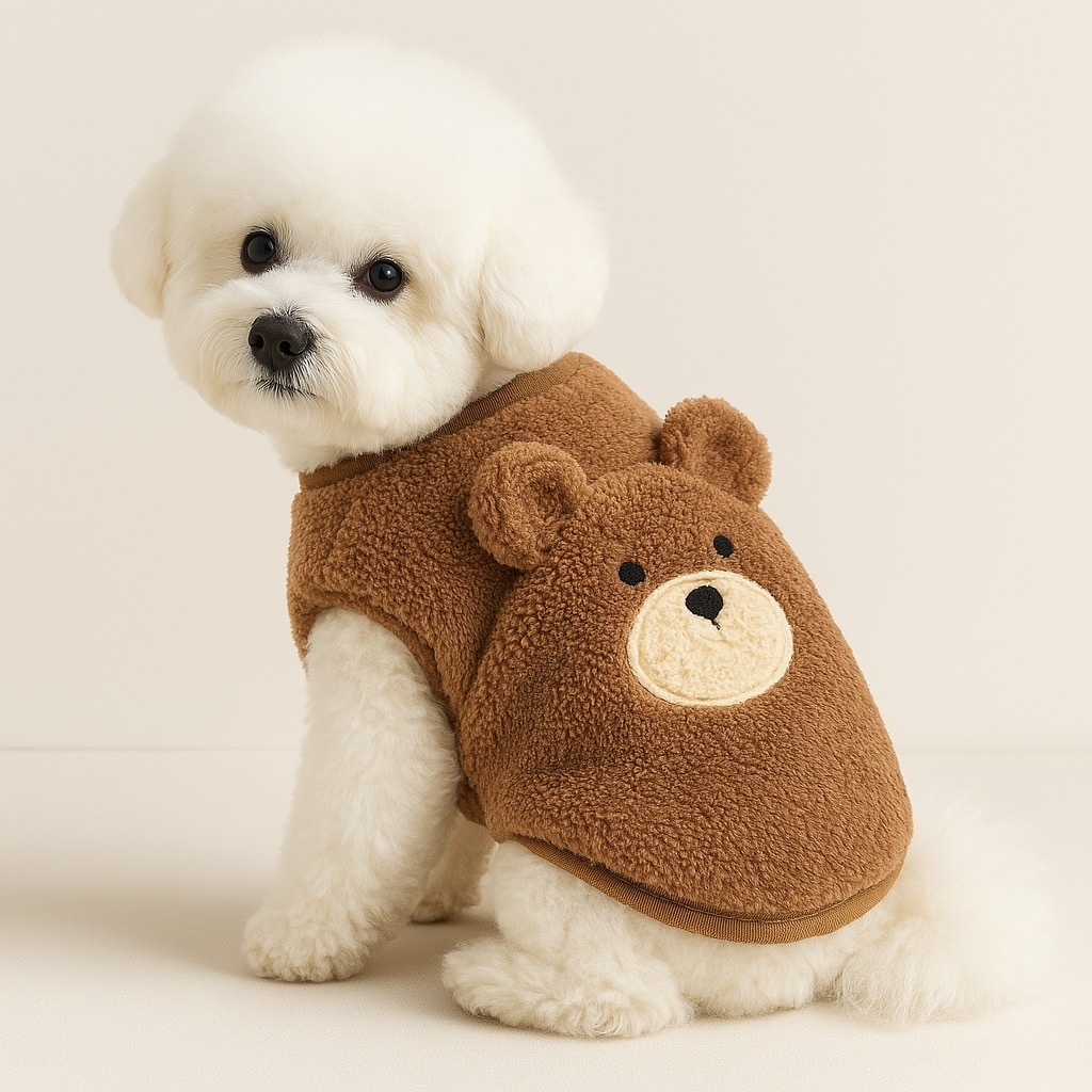 Roupa Moleton Ursinho Para Cachorro Roupinha Pet Inverno Frio