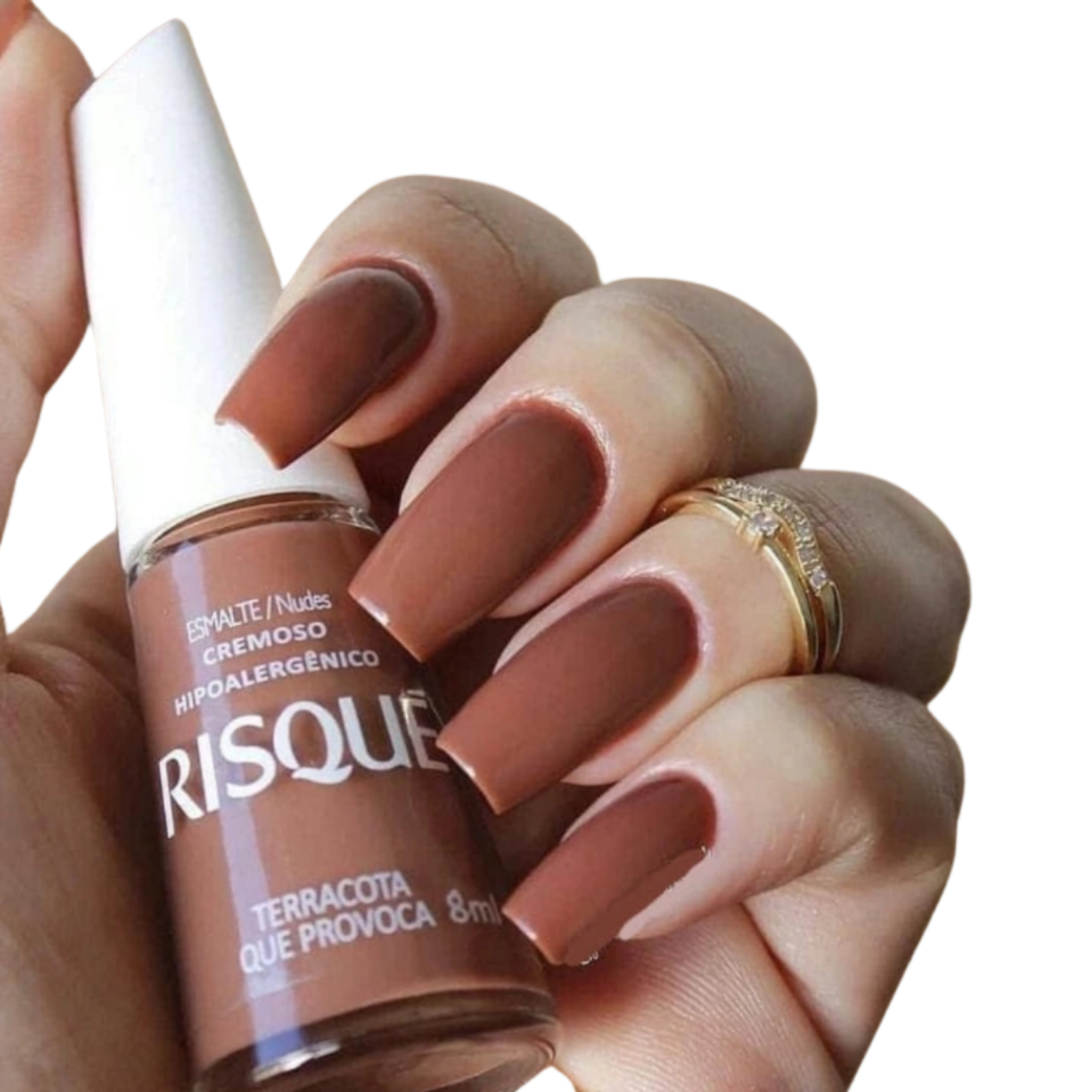 Esmalte Risqué Terracota Que Provoca Nude Hipoalergênico 8ml