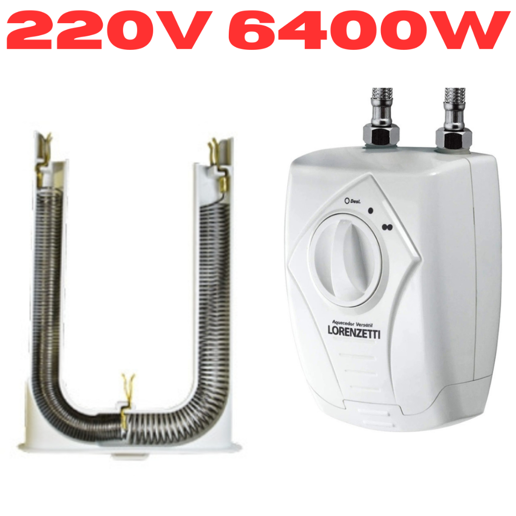 Resistência para Aquecedor Lorenzetti Versátil 220v 6400w