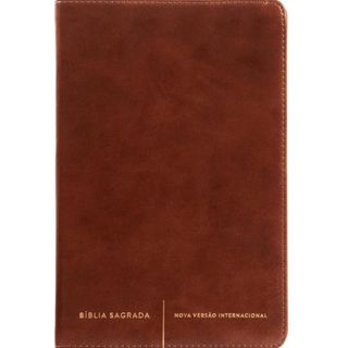 Bíblia Sagrada Slim | NVI | Capa Luxo Marrom em Oferta na Shopee