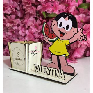Centro de mesa Porta Lápis Magali MDF personalizado com nome em Oferta na Shopee