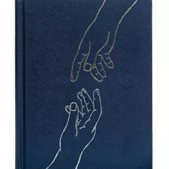 Bíblia Sagrada com espaço para anotações | NVI | Capa Dura Tecido Azul | Leitura Perfeita | Mãos que oram