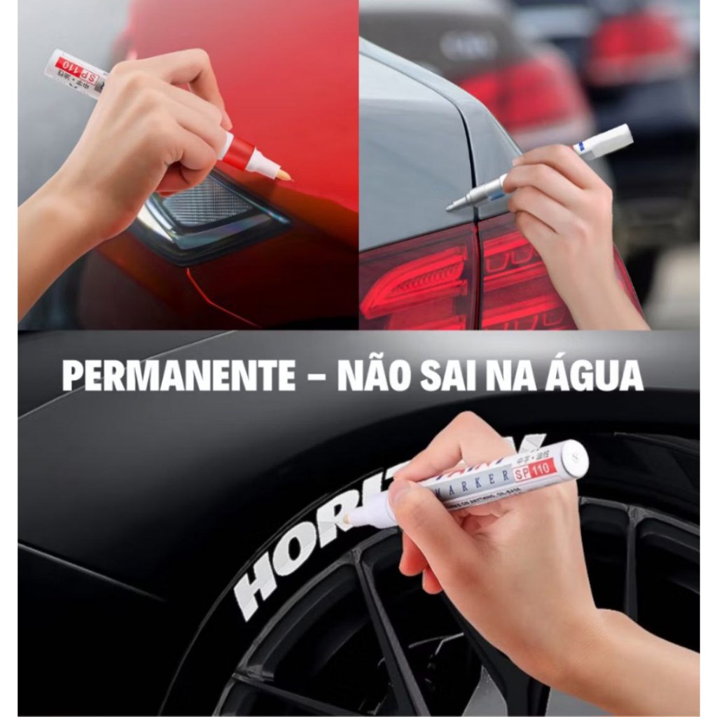 Caneta permanente Reparadora de Pintura Automotiva Tira Riscos e não sai na água