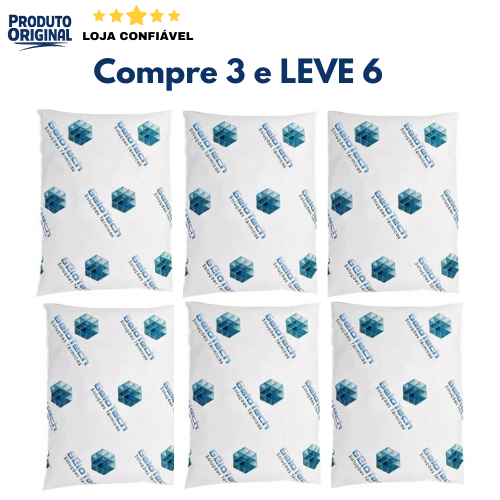 Gelo em gel artificial reutilizável flexível 300 ml GeloTech bolsa de gelo gelox 6 unidades