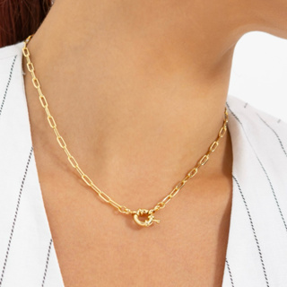 Colar Elos Fecho Boia Banhado a Ouro 18k Ou Prata 925 em Oferta na Shopee