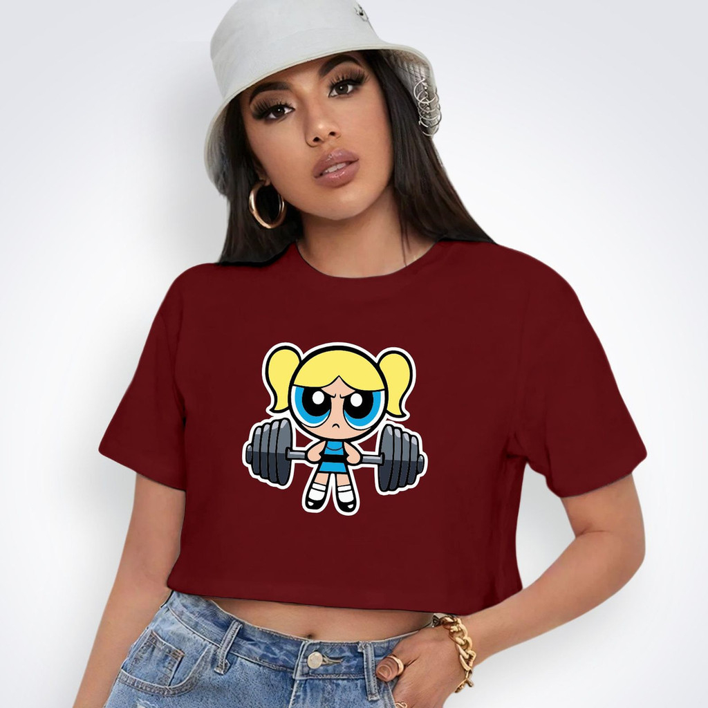 Cropped Crop Feminino Poderosa Lindinha Gym Algodão Premium Envio Imediato