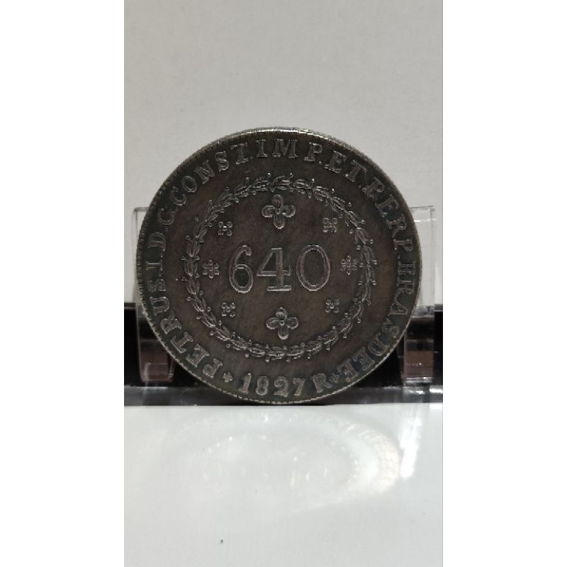MOEDA SOUVENIR 640 RÉIS IMPÉRIO 1827.