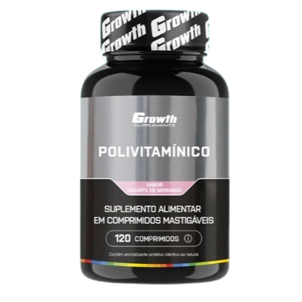 Polivitamínico Mastigável 120Comp - GR0WTH SUPPLEMENTS