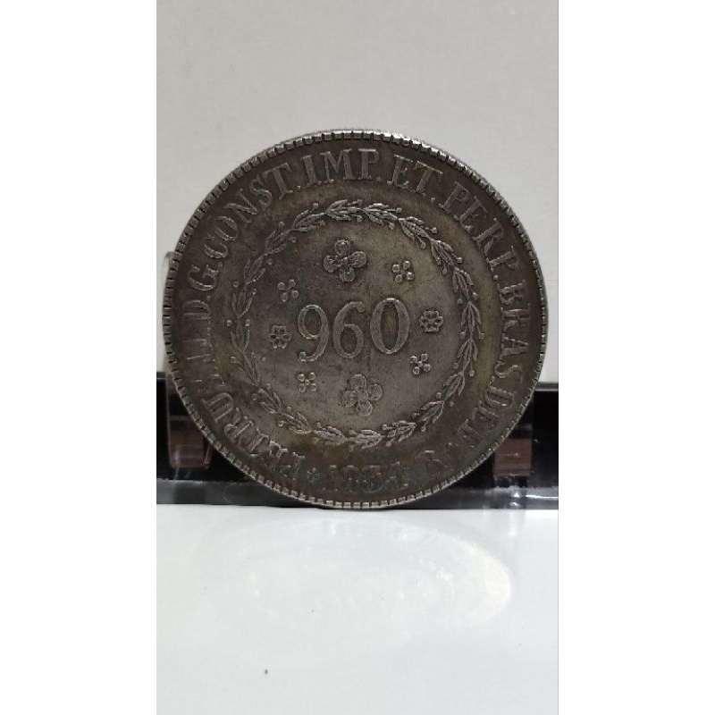 MOEDA SOUVENIR 960 RÉIS IMPÉRIO 1834.