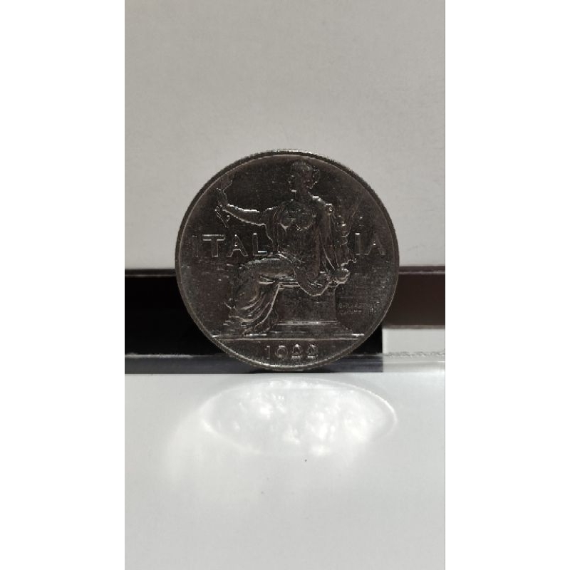 Moeda Antiga Itália 1 Lira 1922 - Buono Da L.1 - Reino De Itália Vittorio Emanuele III - Numismática Coleção.
