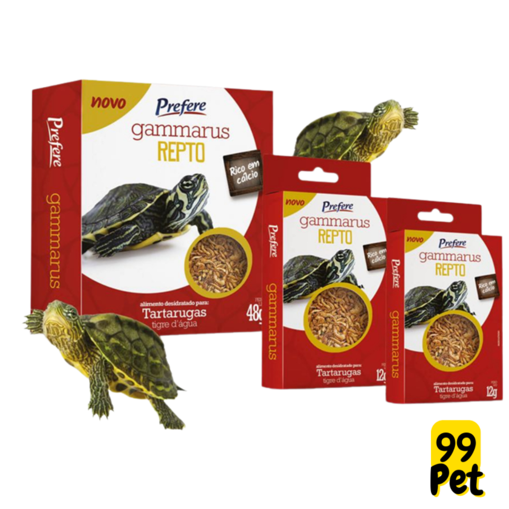 Alimento Desidratado para Tartarugas Tigre Dágua 12g , 24g ou 48g ração Prefere Gammarus Repto em Oferta na Shopee