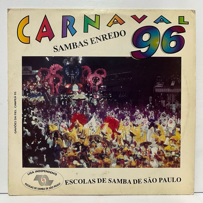 Lp Vinil Sambas Enredo - Carnaval 96 - Escolas De Samba de São Paulo -1996 - Gaviões Da Fiel