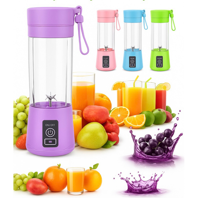 Mini liquidificador portátil 6 lâminas Liquidificador inoxidável 🍇👩‍🍳 - Envio Imediato