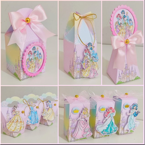PEGUE E MONTE Kit Personalizado PRINCESAS DISNEY AQUARELA | Lembrancinhas Festa | Fazemos todos os temas