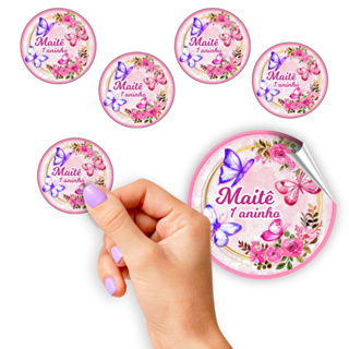 192 Adesivos Jardim Encantado Borboleta 3 cm Personalizado Aniversário Festa Recortado e Destacados em Oferta na Shopee