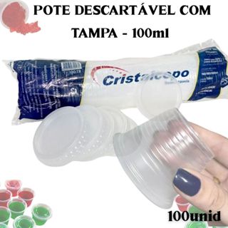 POTE + TAMPA 100 UNIDADES PARA DOCES MOLHOS CRISTALCOPO 100 ML em Oferta na Shopee
